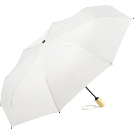 Зонт складной 5429 ÖkoBrella из бамбука, полуавтомат,белый