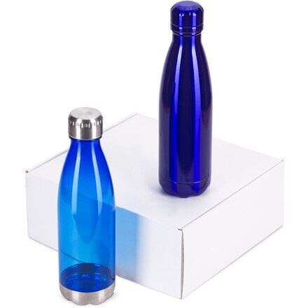 Подарочный набор с термосом и бутылкой «Bottle set», синий